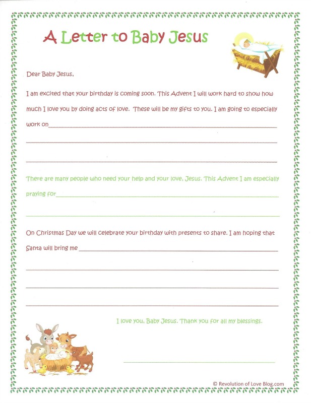 Revolution of Love Blog - A letter to Baby Jesus (Instead of Santa) - letter_baby_jesusW